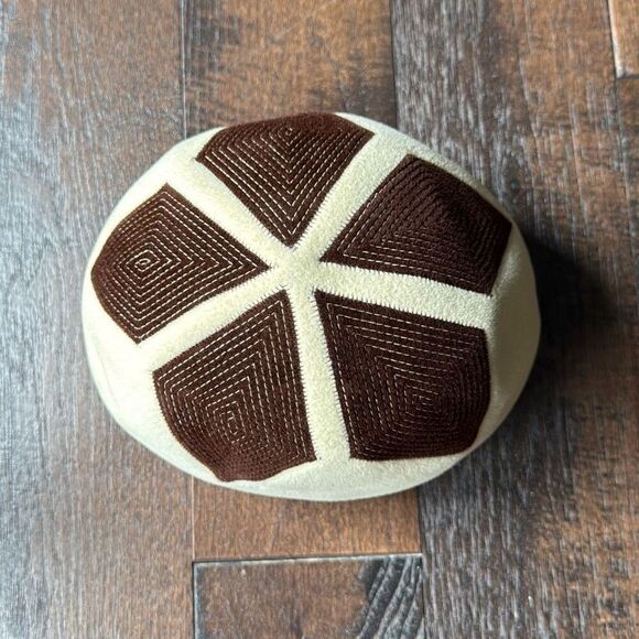 Vintage Anita Pineault wool hat women’s cream and brown bucket hat movie prop Ha - Picture 3 of 7